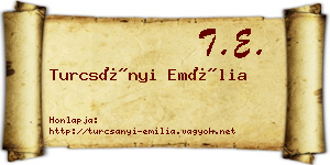 Turcsányi Emília névjegykártya
